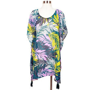 Palisades Beach Club Women's Flowy Printed Pullover Swimsuit Cover Up XS/S 0-6